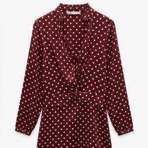 Zara Polka Dot Midi Dress